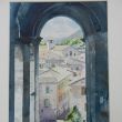 Uitzicht op Gubio, Itali&euml;. 50 x 70 cm.