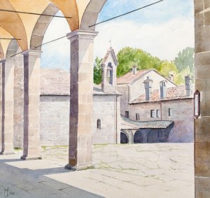 Aquarel, 50 x 50 m.  € 400,-