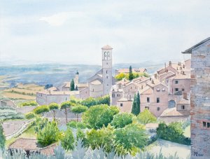 aquarel, 40 x 50 cm.   € 400,- 