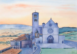 aquarel, 60 x 70 cm.   €450,-
